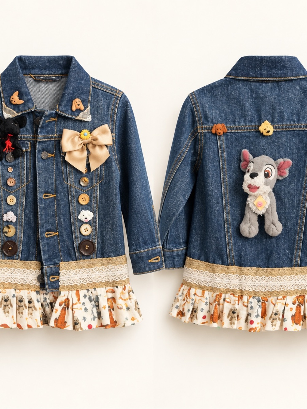 Crazy 8 18-24M Girls Denim Jacket Dress 🐶🎀